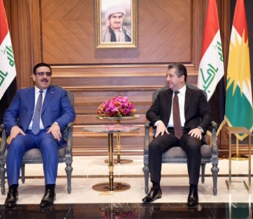 سەرۆکی حکوومەتی هەرێمی کوردستان، پێشوازیی لە ئەسیر داود ئەلغرێری، وەزیری بازرگانیی فیدراڵ کرد.