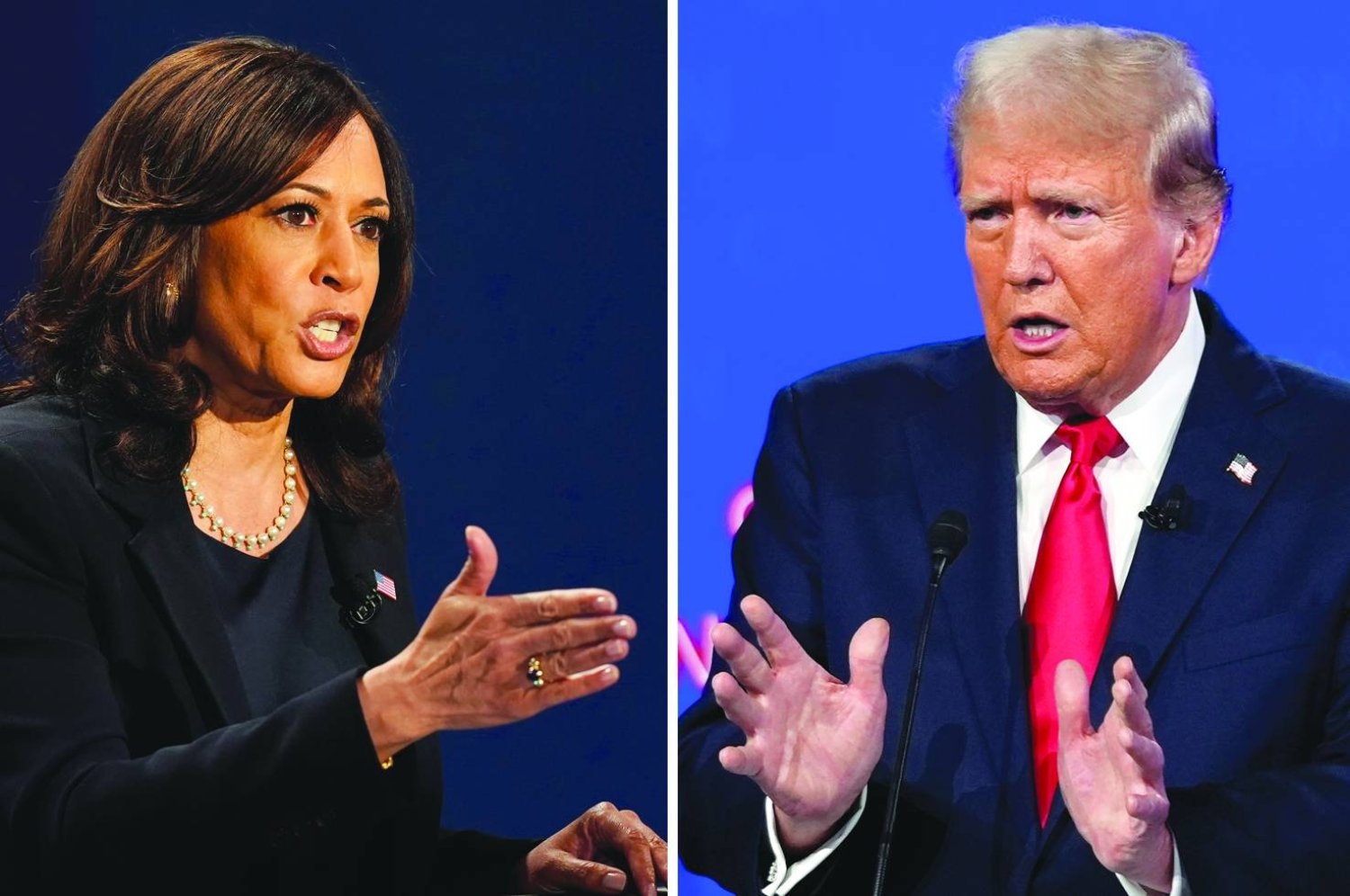 «قوة» ترامب و«ضعف» هاريس أمام الاختبار في مناظرتهما اليوم