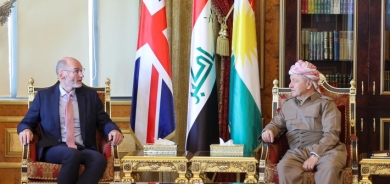 Serok Barzanî pêşwaziya Balyozê Brîtanyayê li Iraê kir