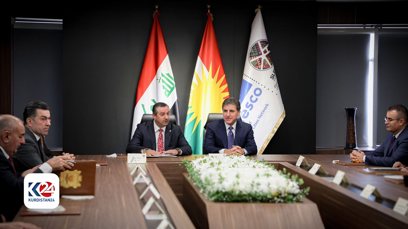 Nêçîrvan Barzanî bi parêzgar û rêveberiya Silêmaniyê re civiya