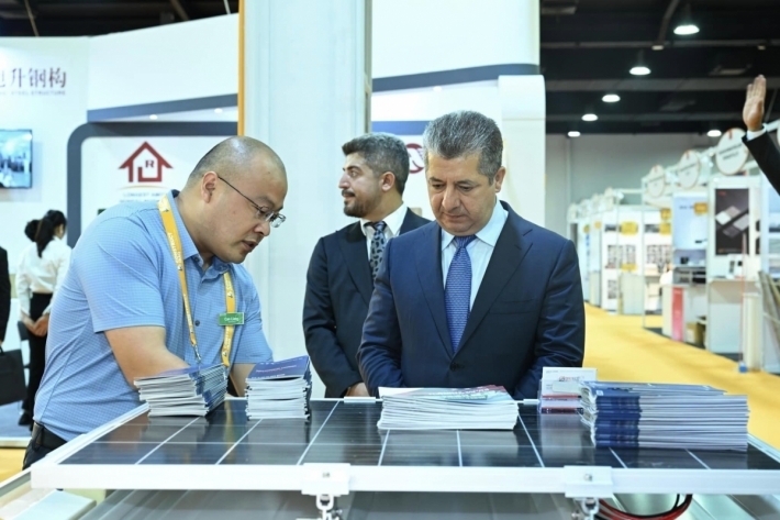 Mesrûr Barzanî Pêşangeha Navnetewî ya Avahîsaziya Iraqê li Hewlêrê vekir