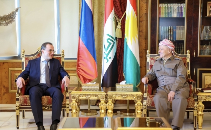 Serok Barzanî pêşwazî li Balyozê Rûsyayê li Iraqê kir