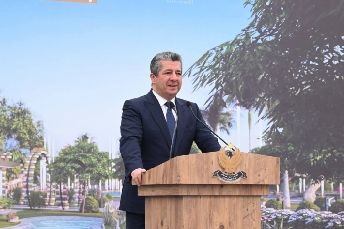 Serokê Hikûmeta Herêma Kurdistanê kevirê bingehîn ê projeyekî niştecîhbûn û parkekî li qeza Enkawe danî