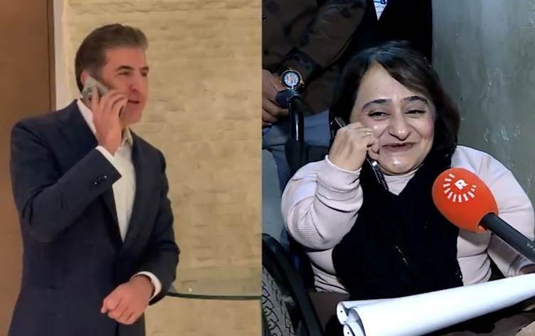 Nêçîrvan Barzanî ji jina astengdar re got: Tu bi ser ketî, pîroz be!