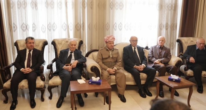 Serok Barzanî beşdarî li serxweşiya Mamosta Şiwan Ehmed Hemedemîn Axa Dizeyî kir