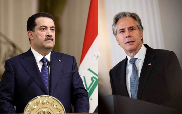 Sûdanî û Blinken li ser tevgerên rawestandina şerê li Xeze û Lubnanê gotûbêj kirin