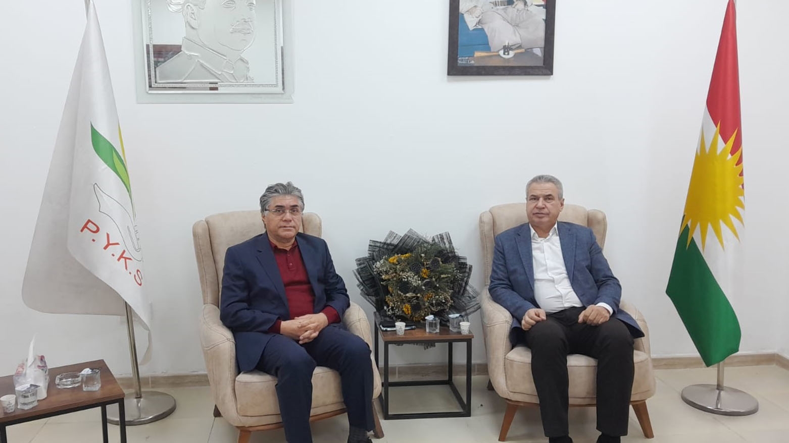 Serokê PWKê û heyeta PYKSê rûdan û pêşhateyên dawî gotûbêj dikin