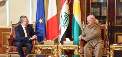 Serok Barzanî û balyozê    Franseyê civiyan