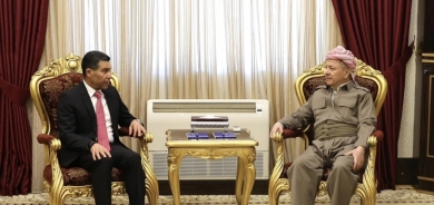 ســــەرۆک بــــا رزانی پێشوازی لە ئەمینداری گشتی پرۆژەی نیشتمانیی عێراقی و شاندێکی یاوەری دەکات