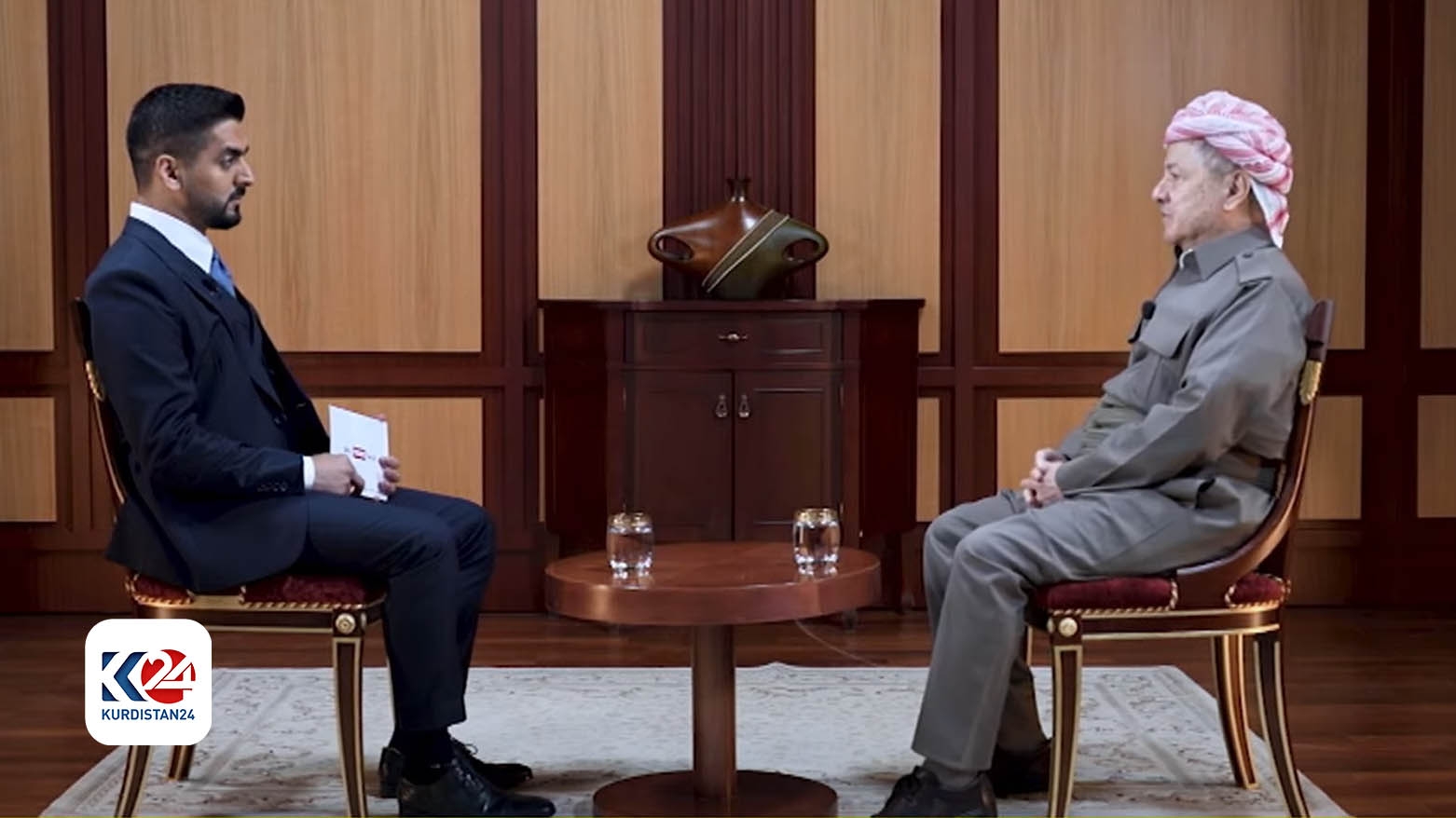 Çavpêkeftina Serok Barzanî bi kanala Sky New Erebî re