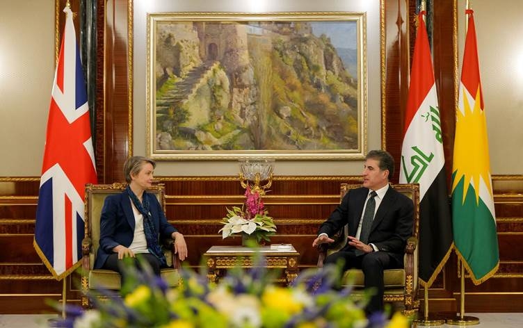 ســــەرۆکـــی هــــەرێــــمــــی کــــوردســـتـــان لەگەڵ وەزیری ناوخۆی بەریتانیا کۆبووەوە