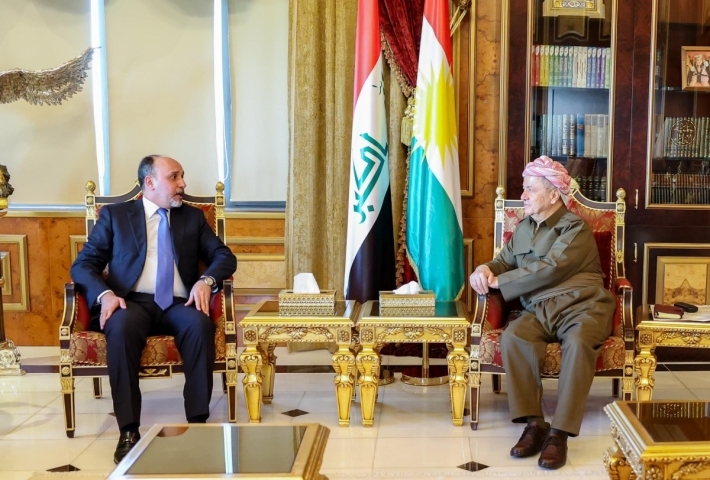 Serok Barzanî pêşwaziya şaredarê Bexdayê kir