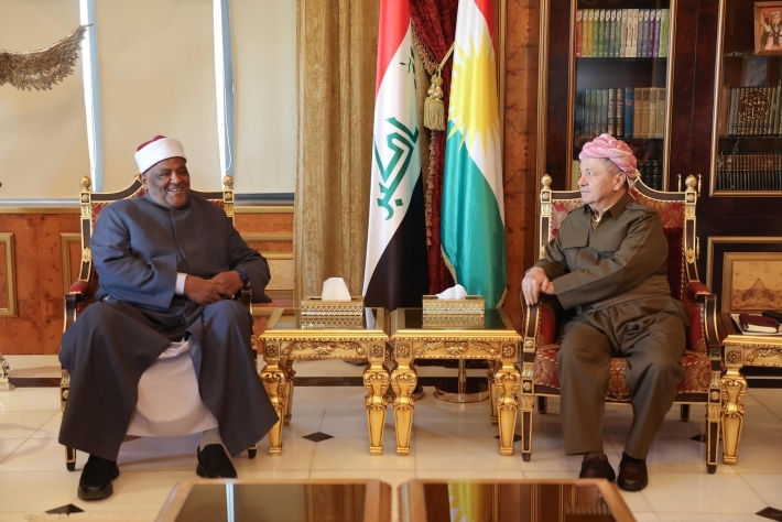 الرئيس بارزاني يستقبل وفداً رفيع المستوى من علماء الأزهر