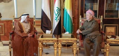 لە سەلاحەددین سەرۆك مەسعود بارزانی پێشوازی لە بەڕێز عەبدوڵڵا مەتەڕ ئەلمەزروعی باڵیۆزی نوێی ئیمارات لە عێراق كرد.