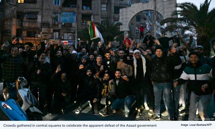 Syrian Rebels Capture Damascus, Topple Assad Regime Amid Celebrations