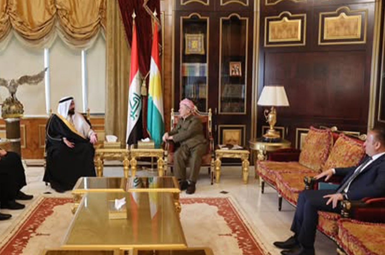 الرئيس بارزاني يستقبل الشيخ عبدالله حميدي عجيل الياور