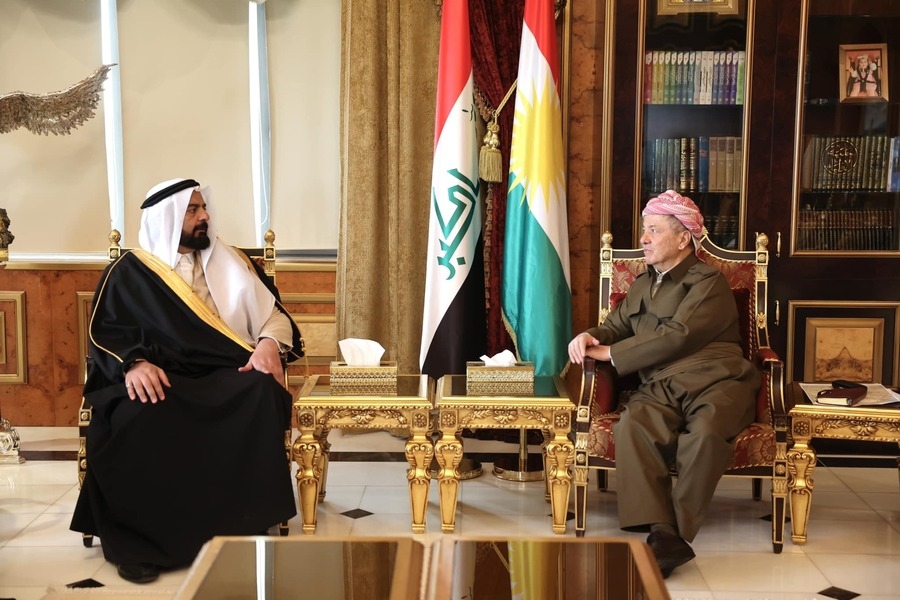 Serok Barzanî li gel Şêxê Şemeran civiya