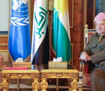 سەرۆک بارزانی پێشوازی لە نوێنەری تایبەتی سکرتێری گشتیی رێکخراوی نەتەوە یەکگرتووەکان لە عێراق دەکات