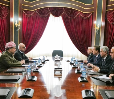 لــە ســـەلاحـــەددیــــن سەرۆک مەسعود بارزانی پێشوازی لە شاندێکی سەرکردایەتیی ئەنەکەسە کرد