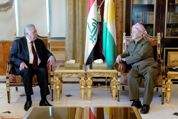 Serok Barzanî pêşwaziya Konsulê Giştî yê Filistînê li Hewlêrê kir