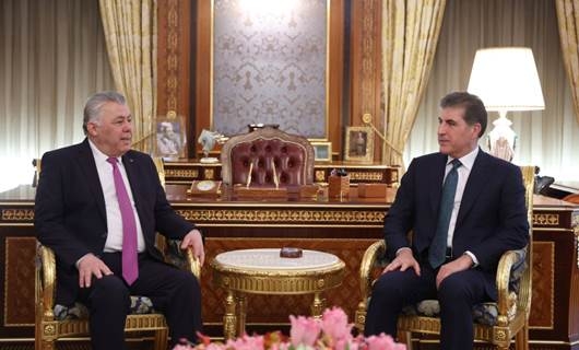 نێچیرڤان بارزانی پێشوازی لە کۆنسووڵی فەلەستین دەکات بەبۆنەی کۆتاییهاتنی ئەرکەکەی