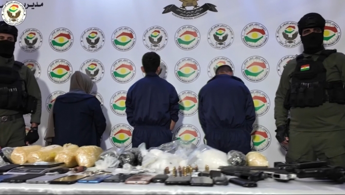 أسايش أربيل تطيح بشبكة تتاجر بالمخدرات