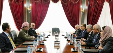 ســــەرۆک بـــارزانـــی پێشوازی لە دەستەی سەرۆکایەتیی ئەنجوومەنی نیشتیمانیی کورد لە سووریا دەکات