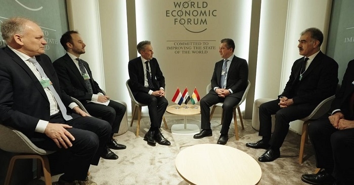 PM Masrour Barzani Holds High-Level Meetings in Davos on Regional and International Issues