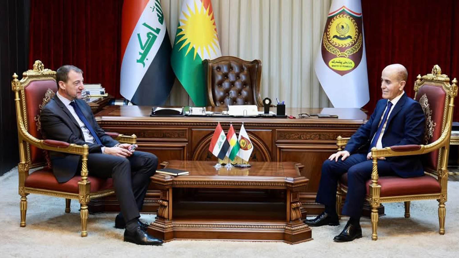 وزير البيشمركة للقنصل الفرنسي في أربيل: نسعى لبناء جيش وطني كوردستاني