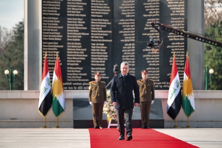 Bi amadebûna Mesrûr Barzanî merasîma salvegera şehîdên 1ê Sibatê birêve çû