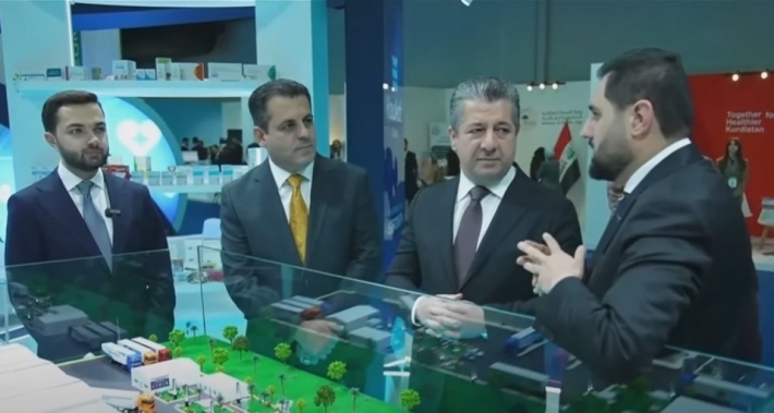 Mesrûr Barzanî pêşangeha herî mezin a navnetewî ya tenduristiyê li Hewlêrê vekir