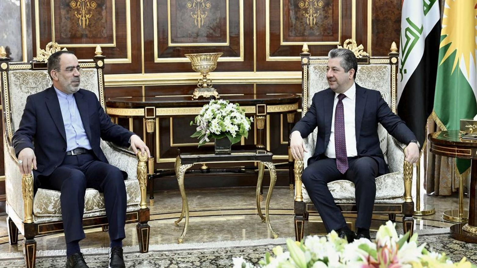 Mesrûr Barzanî û konsulê nû yê Îranê tekezî li ser pêşxistina peywendiyên dualî dikin