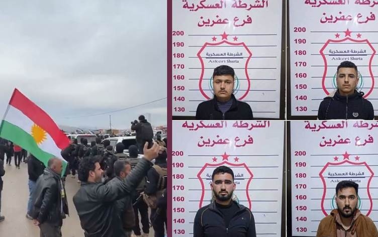 4 ciwanên Kurd ên ku di pêşwaziya hêzên ewlehiyê yên Sûriyeyê de Alaya Kurdistanê vekirin hatin desteserkirin