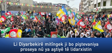 Li Diyarbekirê mitîngek ji bo piştevaniya proseya nû ya aştiyê tê lidarxistin