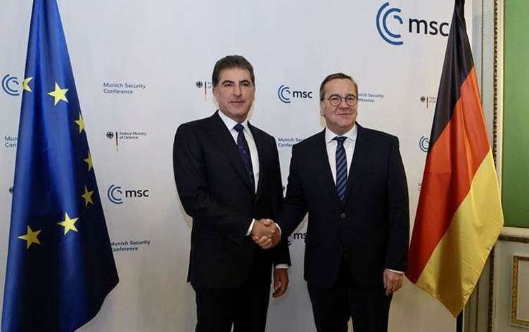 Nêçîrvan Barzanî û Wezîrê Parastinê yê Almanyayê li hev civiyan