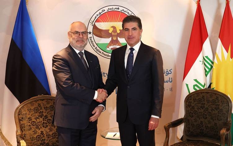 نيجيرفان بارزاني ورئيس إستونيا يبحثان تعزيز التعاون الأمني والتكنولوجي