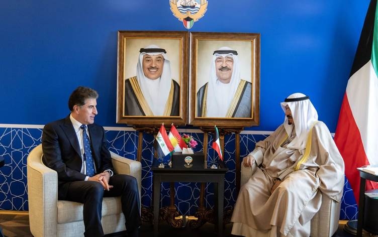 Nêçîrvan Barzanî û Serokwezîrê Kuweytê civiyan