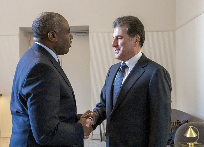 President Nechirvan Barzani meets with UK Foreign Secretary