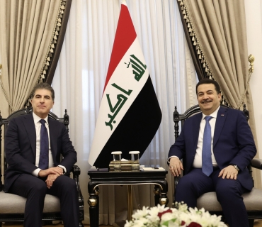 نێچيرڤان بارزانى، سه‌رۆكى هه‌رێمى كوردستان، له‌ به‌غدا له‌گه‌ڵ به‌ڕێز محه‌مه‌د شياع ئه‌لسوودانى، سه‌رۆكوه‌زيرانى عێراقى فيدراڵ، كۆبووه‌وه‌.