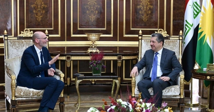 Serokê Hikûmeta Herêma Kurdistanê pêşwazî li Balyozê Brîtanya kir