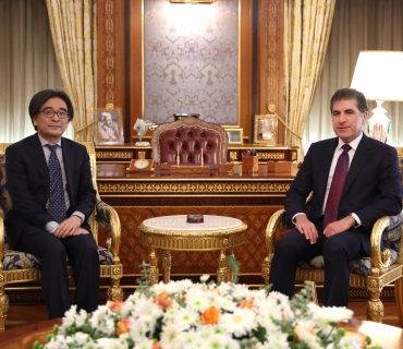 ســـەرۆکی هەرێمی کوردستان نێچیرڤان بارزانی پێشوازيى له‌ باڵيۆزى نوێى ژاپۆن كرد