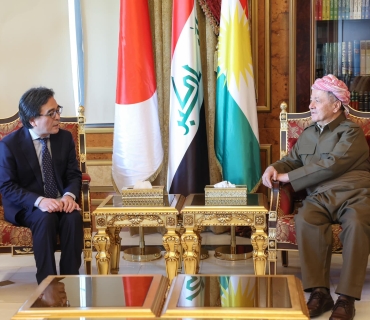 لە سەلاحەددین سەرۆك مەسعود بارزانی پێشوازی لە بەڕێز ئاكیرا ئێندۆ باڵیۆزی ژاپۆن لە عێراق كرد