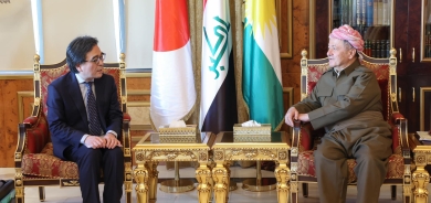 لە سەلاحەددین سەرۆك مەسعود بارزانی پێشوازی لە بەڕێز ئاكیرا ئێندۆ باڵیۆزی ژاپۆن لە عێراق كرد