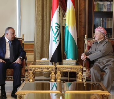 لە سەلاحەدین، سەرۆک بارزانی پێشوازیی لە مستەفا کازمی، سەرۆک وەزیرانی پێشووی عێراق کرد