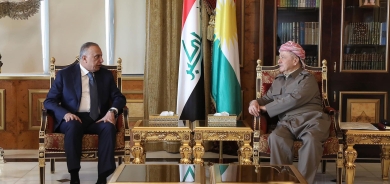 Serok Barzanî pêşwaziya Mistefa Kazimî dike