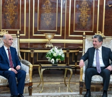 مەسرور بارزانی، سەرۆکی حکوومەتی هەرێمی کوردستان، پێشوازیی لە عەبدولڕەحمان سدیق، سەرۆکی دەستەی پاراستن و چاککردنی ژینگەی هەرێمی کوردستان کرد