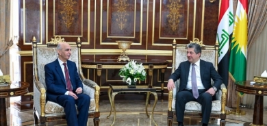 مەسرور بارزانی، سەرۆکی حکوومەتی هەرێمی کوردستان، پێشوازیی لە عەبدولڕەحمان سدیق، سەرۆکی دەستەی پاراستن و چاککردنی ژینگەی هەرێمی کوردستان کرد