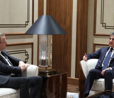 نێچیرڤان بارزانی، سەرۆکی هەرێمی کوردستان، له‌گه‌ڵ پاتريک دورێل، باڵیۆزی فەرەنسا لە عێراق کۆبووه‌وه‌.