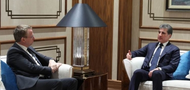 نێچیرڤان بارزانی، سەرۆکی هەرێمی کوردستان، له‌گه‌ڵ پاتريک دورێل، باڵیۆزی فەرەنسا لە عێراق کۆبووه‌وه‌.