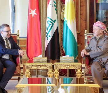 لە سەلاحەددین سەرۆك مەسعود بارزانی پێشوازی لە بەڕێز ئانل بورا ئینان باڵیۆزی توركیا لە عێراق كرد